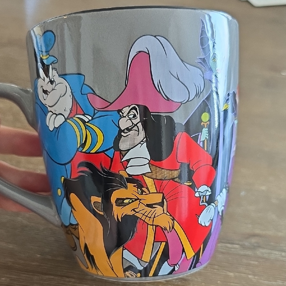 Disney Villains Mug - Gray with Multicolor Characters